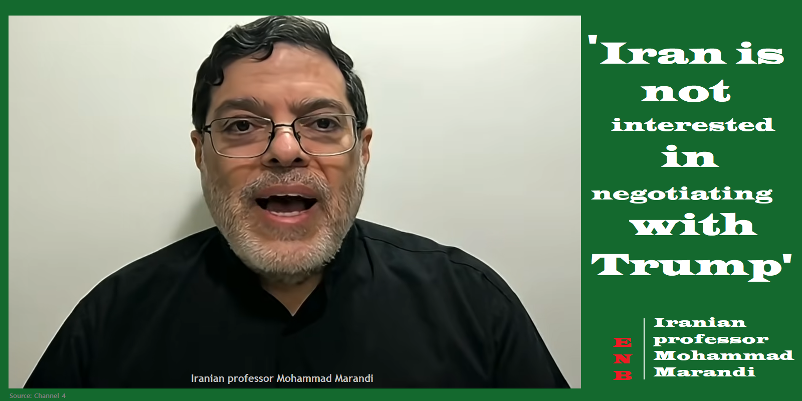 Iran is not interested in negotiating with Trump