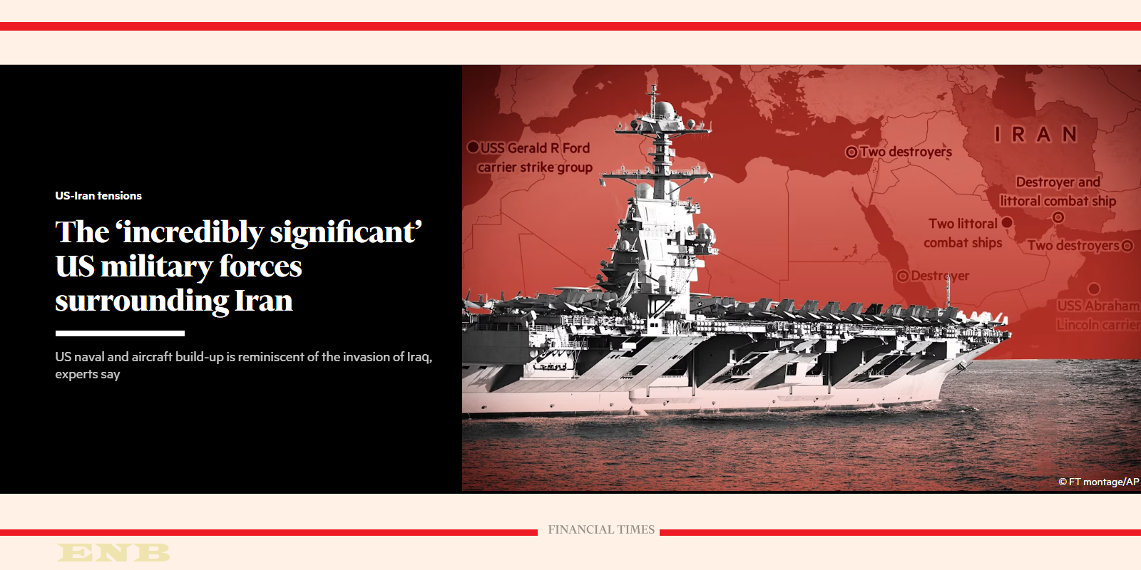 The incredibly significant US military forces surrounding Iran