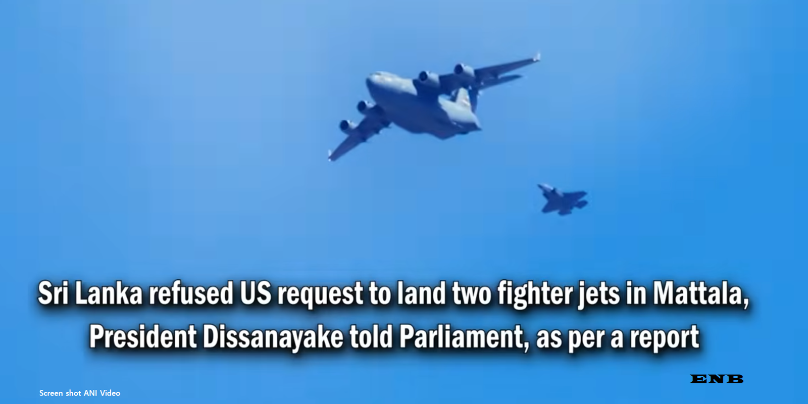 Sri Lanka declined ground access to two US combat aircraft
