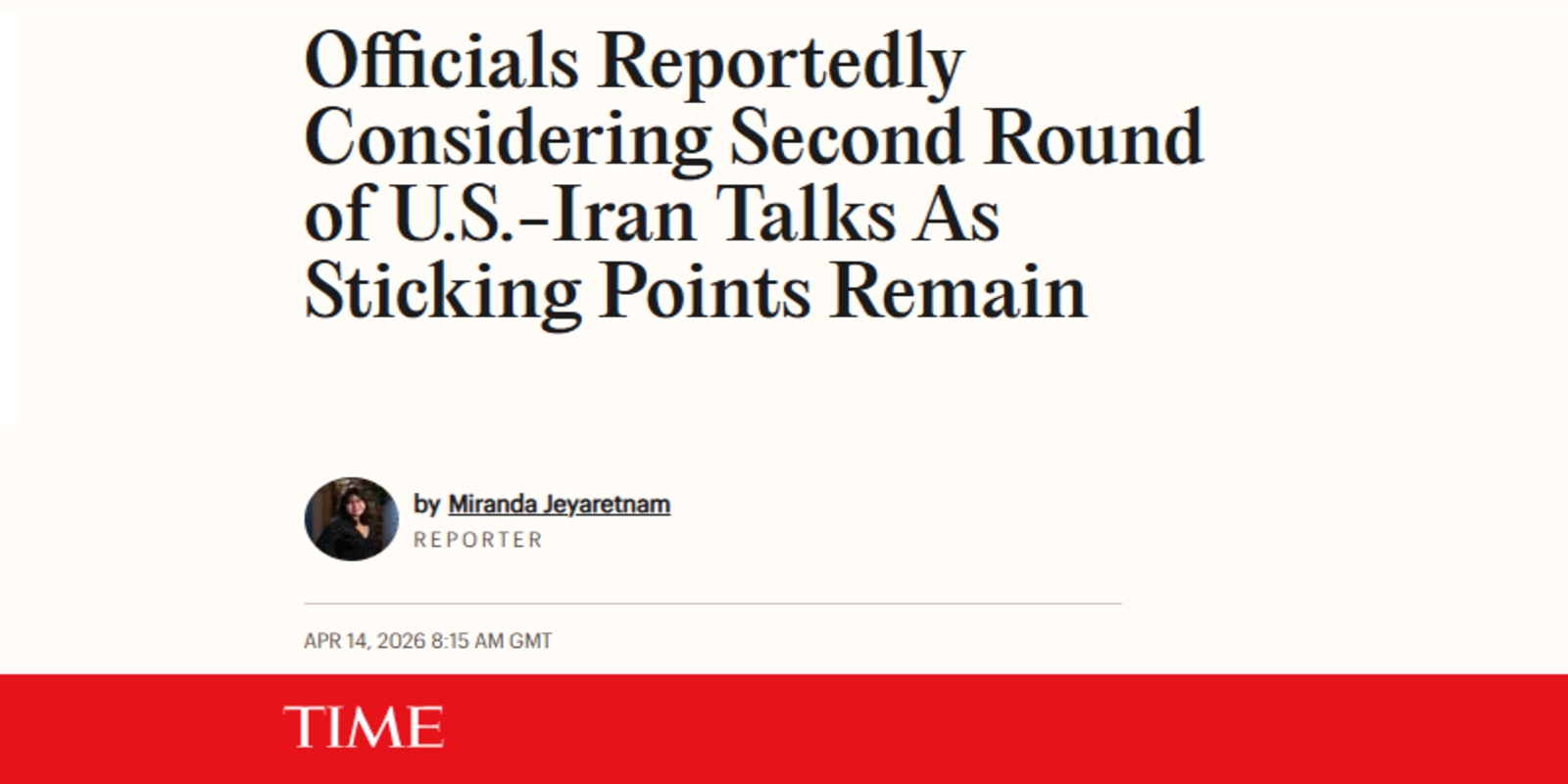 Second Round of U.S.-Iran Talks