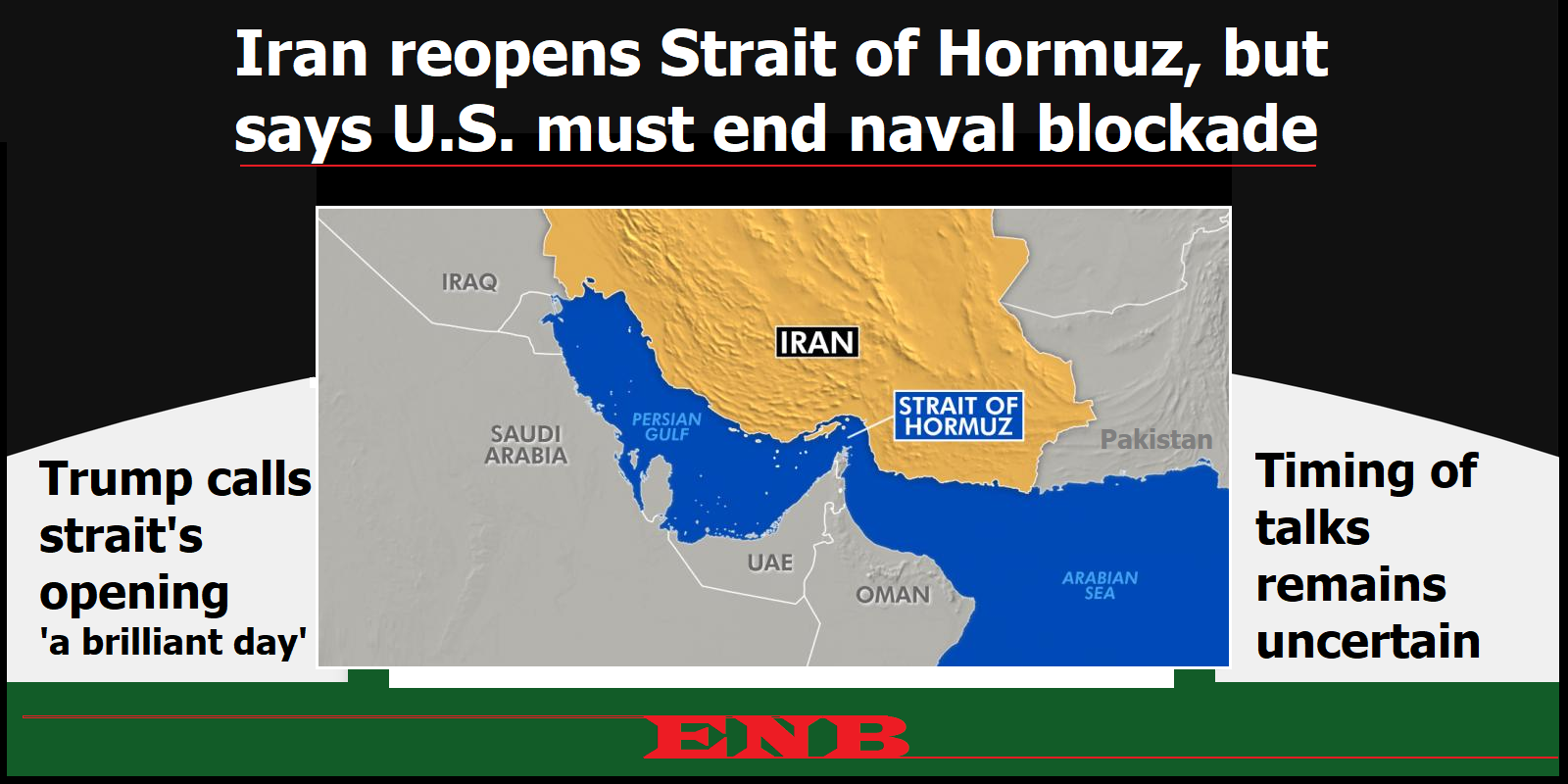 Iran says U.S. must end naval blockade