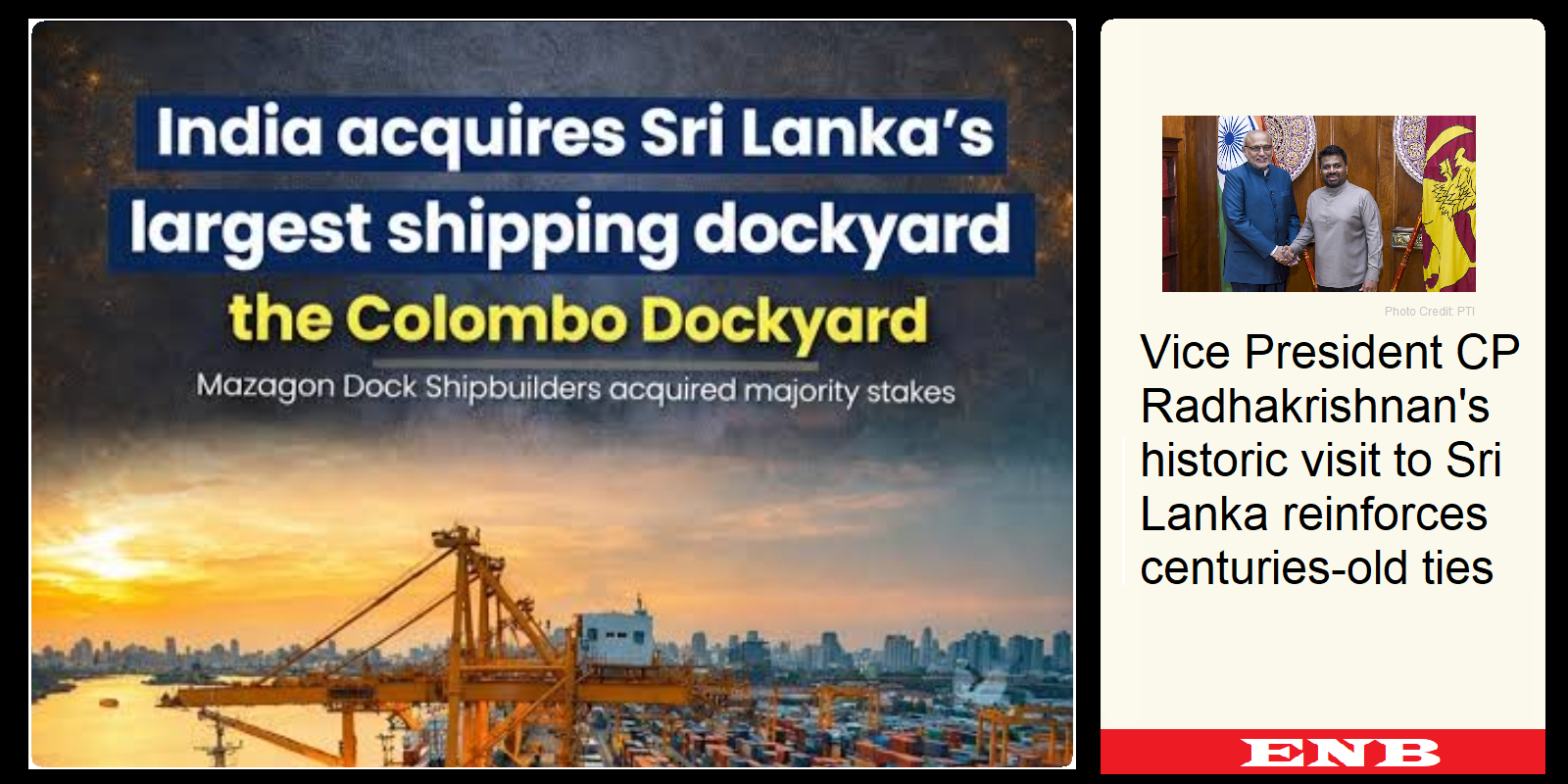 India calls Colombo Dockyard takeover a significant strategic investment