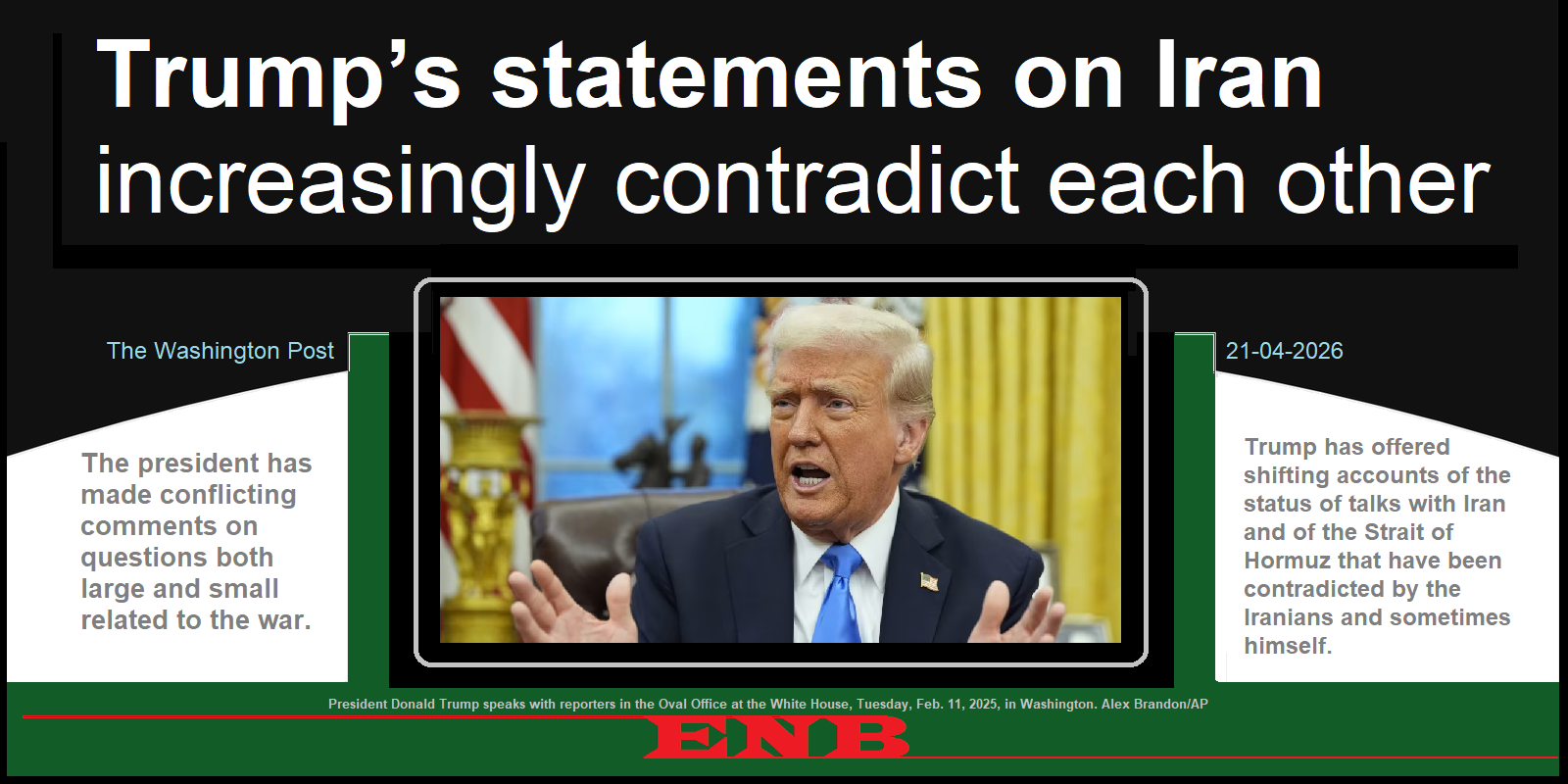 TrumpS statements on Iran increasingly contradict each other