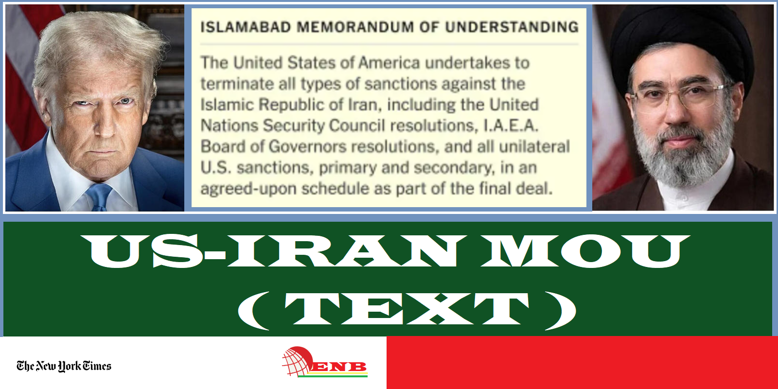Text of the Agreement (MOU) Between the United States and Iran