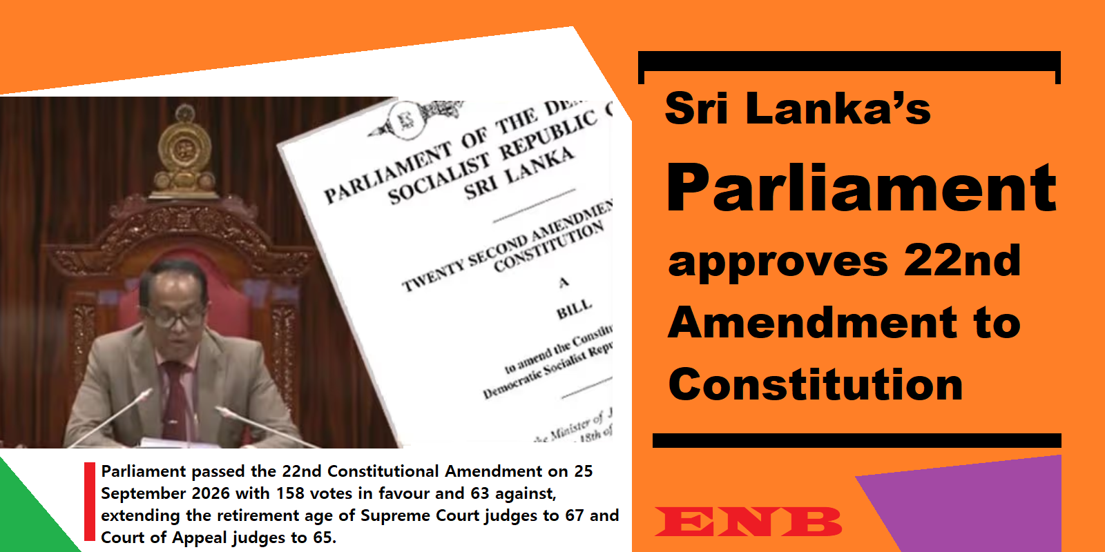 S.L Parliament approves 22nd Amendment to Constitution