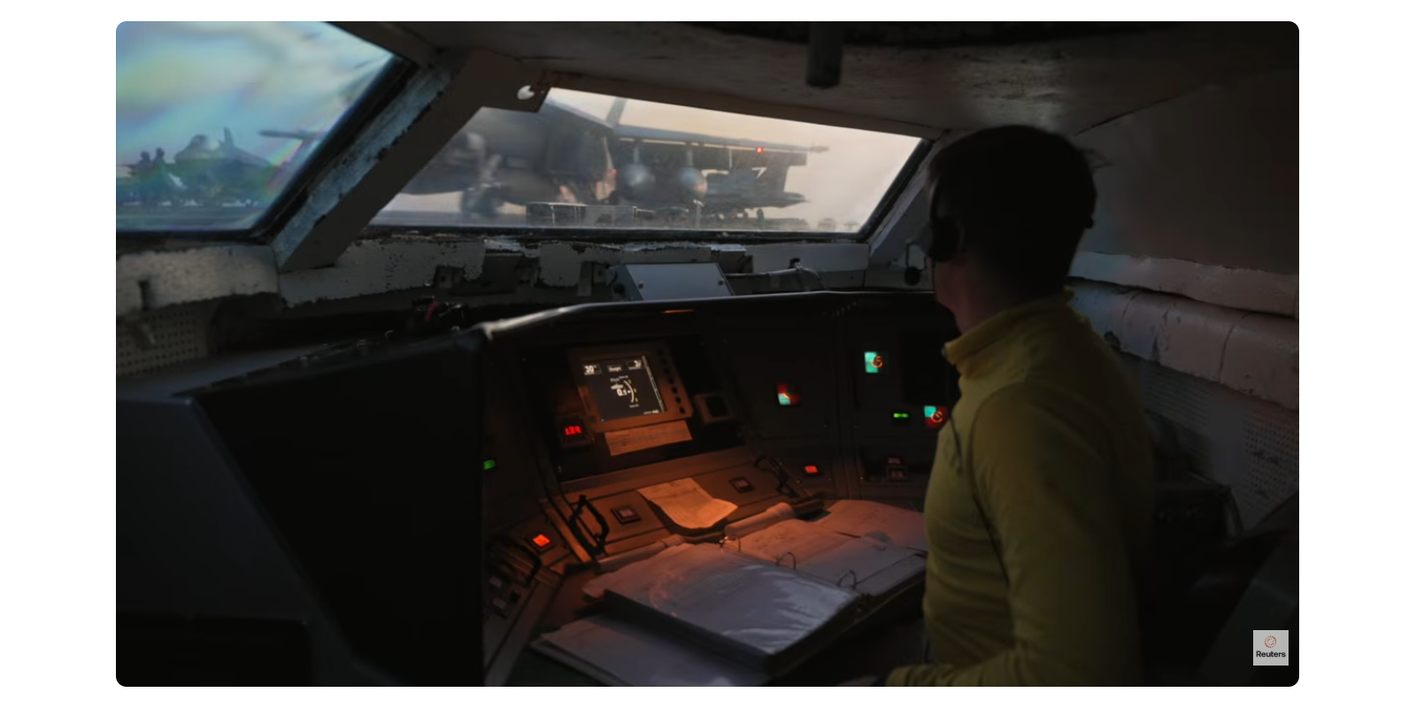First time on board US warship fighting Iran