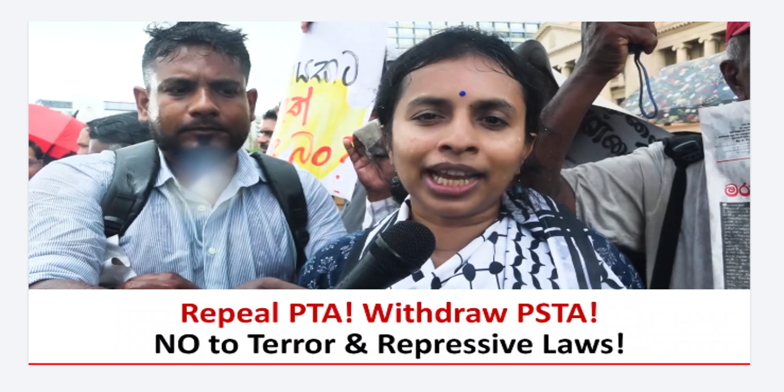 Protest demanding withdrawal of Anti-Terrorism Bill-Colombo