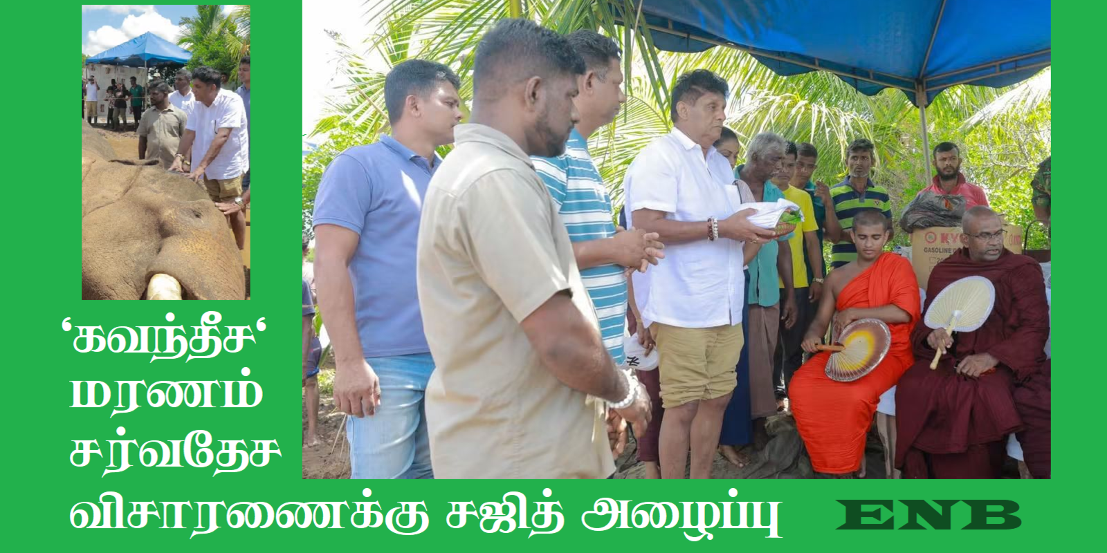 யானை கவந்தீசா மரணம்! சர்வதேச விசாரணைக்கு சஜித் அழைப்பு!